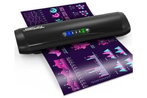 QFUN 3-10 Mil Commercial Laminator Machine with Laminating Sheets, 4-Roller Jam-Free Thermal Laminator Machine 11x17, Fast Warm-up 13 Inch Laminating Machine, Hot Lamination Machine for Office School Home