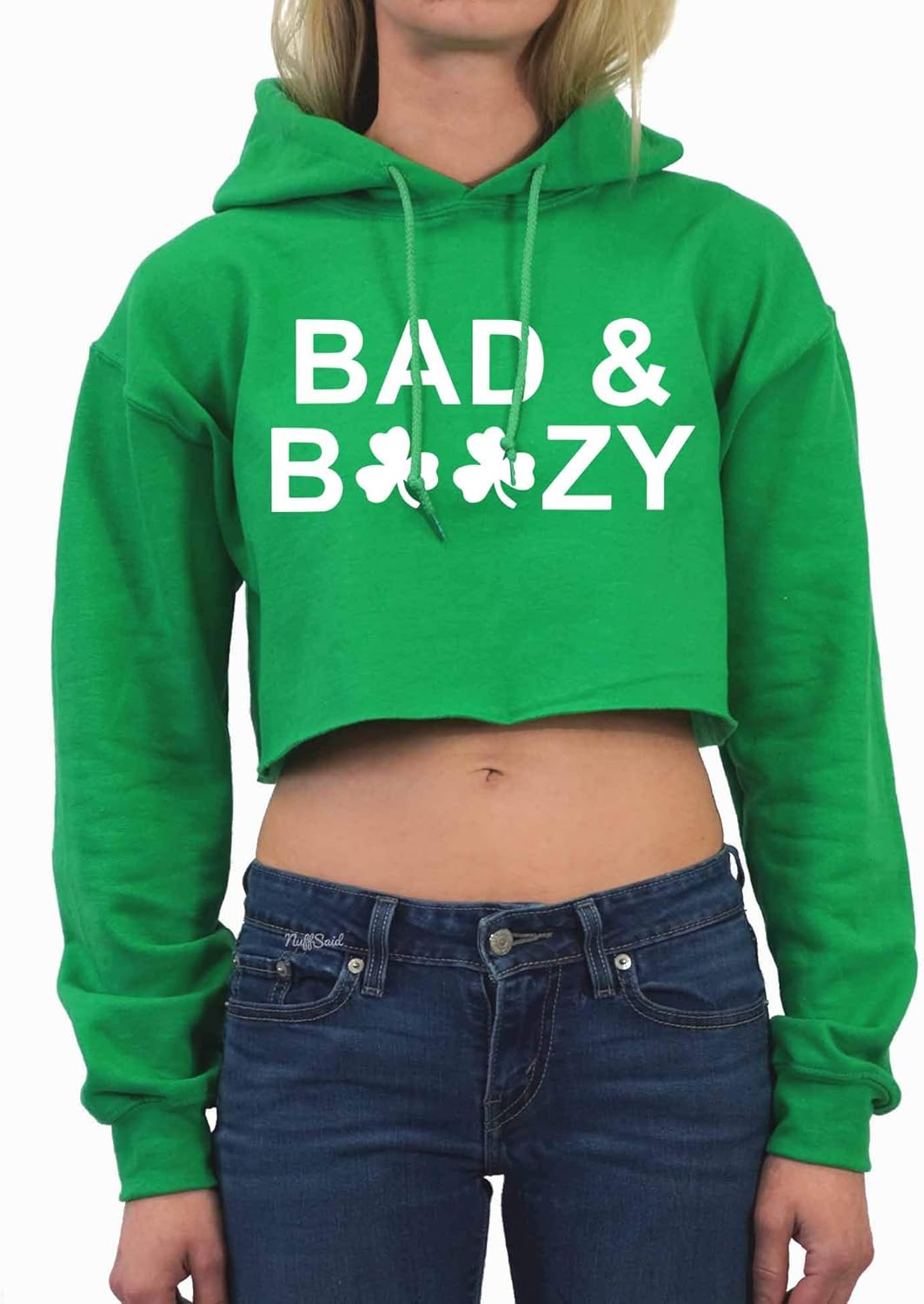 St patrick's day crop hoodie Clearance