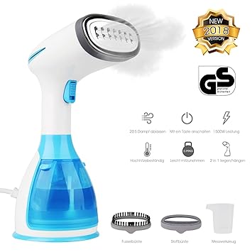 OOTOO Dampfbürste Dampfglätter Dampfbügeleisen Reisebügeleisen mit 280 ml Wassertank Schnelle Erwärmung für Alltag Reise und 