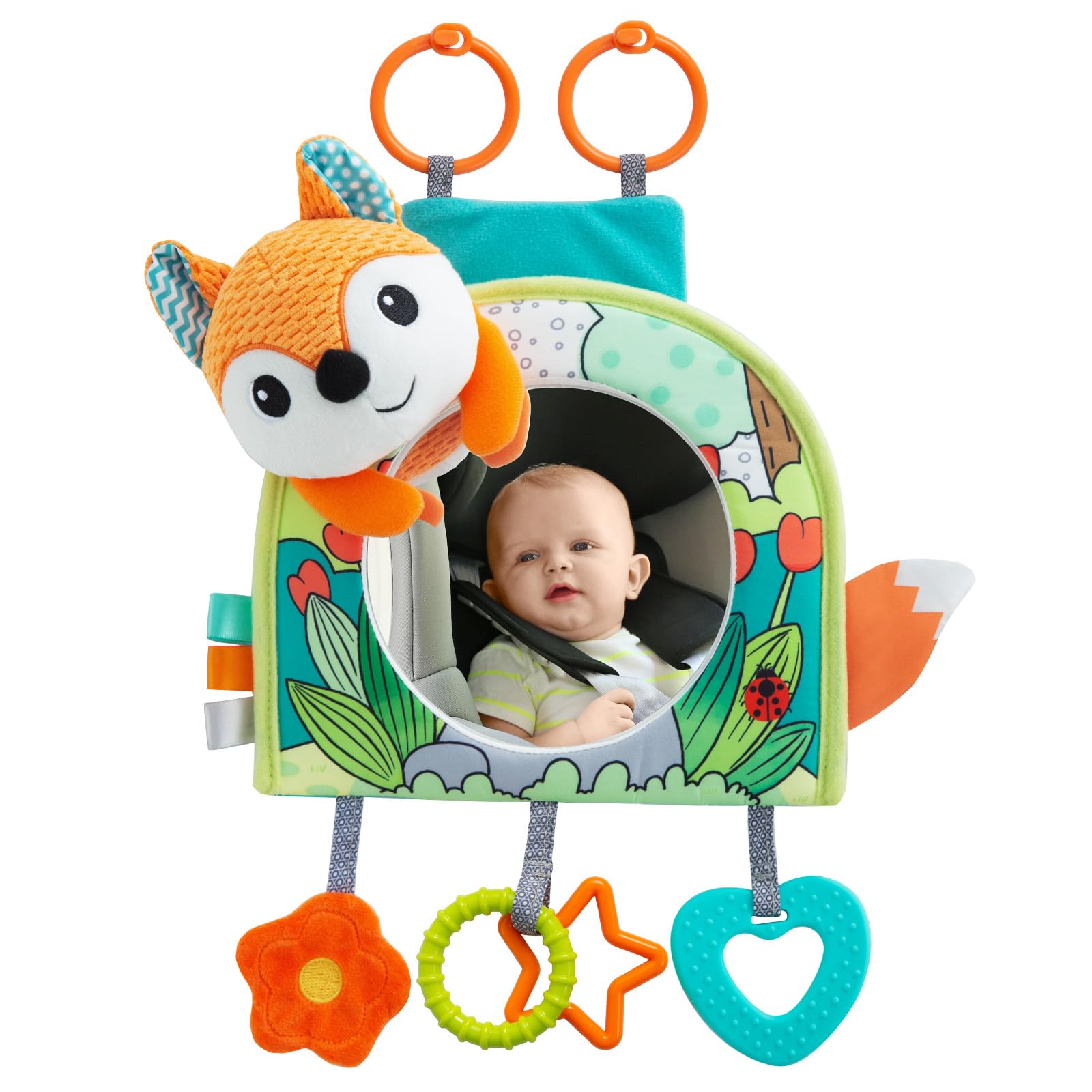 Photo 1 of Lynncare Car Seat Toy, Baby Car Mirror Toy for Rear Facing, Travel Baby Activity Center with Hanging Engaging Toys for Infants Babies 0-6-12-18 Months Boy Girl