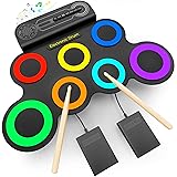VerkTop Electric Drum Set Built-in Speaker, Kids