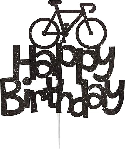 Lissielou Cake Topper Motif Velo De Paillette Pour Decoration De Gateaux D Anniversaire Amazon Fr Cuisine Maison