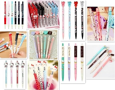 Amazon 8pcs可愛い韓国スタイルhello Kitty Mechanical Pencils シャープペン 文房具 オフィス用品