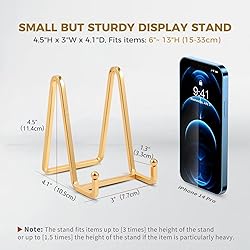 Plate Holder Easel Display Stand - 4.5 inch Metal