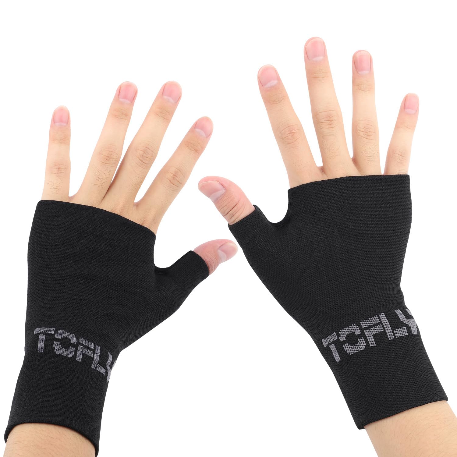 TOFLY Thumb and Wrist Support For Joint Pain, Tendonitis, Sprain, Hand Instability, Compression Wrist Sleeves with Thumb Support, Black L