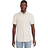 Armani Exchange Mens Short Sleeve Slim Fit Micro Print Shirt
