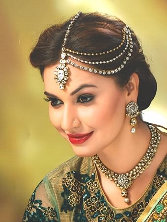 4 Easy Hairstyles for Wedding Hairstyle with Maang Tikka for