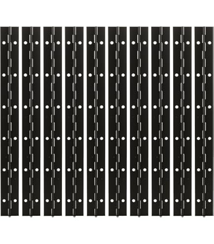 Hordion 6Pcs 6 Inch Piano Hinge Heavy Duty, Black Continuous Hinge 0.04 - View #11
