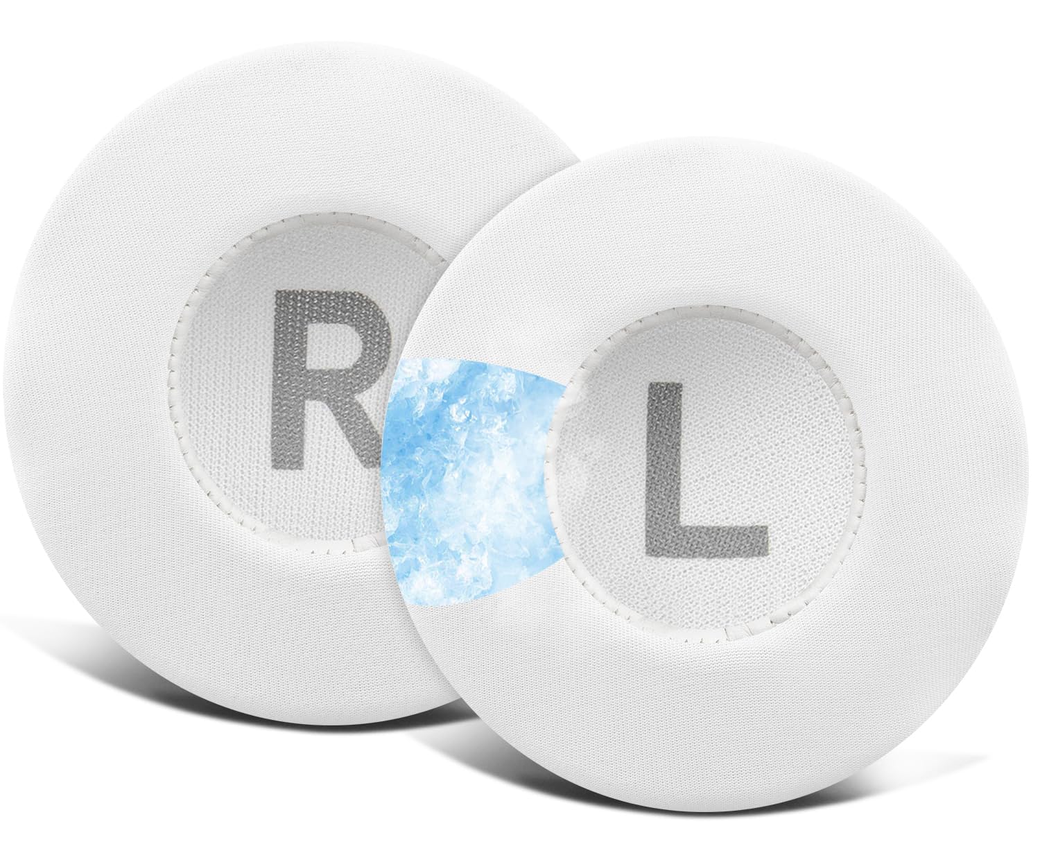 SOULWIT 70mm Cooling Gel Earpads Cushions Replacement for Jabra Move/Elite 25h Wireless On-Ear Headphones, Ear Pads with High-Density Noise Isolation Foam - White