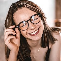 ZENOTTIC Reading Glasses Blue Light Blocking Round