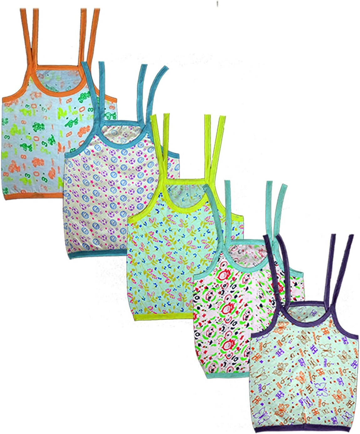 ELK kids Newborn Baby Cotton Tank Top 5 Pieces 0-12 Months