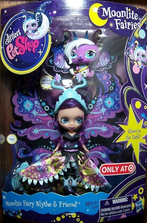 Littlest Pet Shop Moonlite Fairy Blythe #B48 & Friend #2825 Bright Moon Fairy by Hasbro