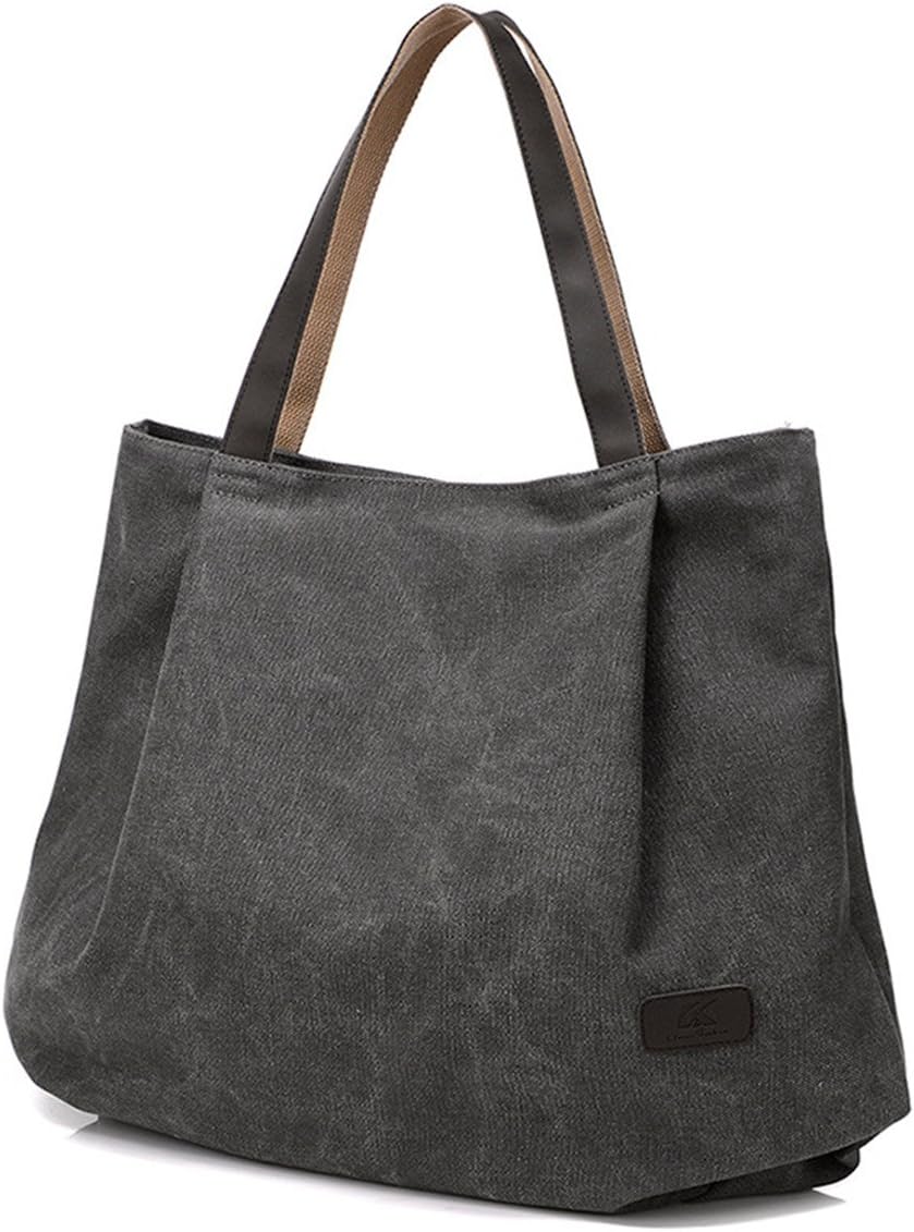 JQIAOER New Travel Shopping Casual Canvas Shoulder Bag