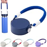 ZolJet Replacement Flex Cap with Paracord Handle for Hydro Flask Wide Mouth | Lid with Strap for Hydroflask 12 16 18 20 32 40 64 oz Sport Water Bottles, Leak Proof &amp; BPA Free (Drak Blue)