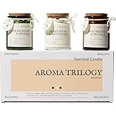3 Pack Non-Toxic Soy Wax Scented Candles Gift Set for Women, 21.15oz Wooden Wick Candle for Home, 135H Long Burn Time, Aromatherapy Candles, Birthday, Anniversaries, Wedding, Christmas