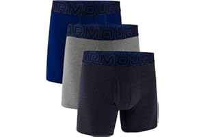 Under Armour mens 3-pack Performance Cotton Boxer Brief, 6" Inseam, All-day Comfort & Ultra-soft