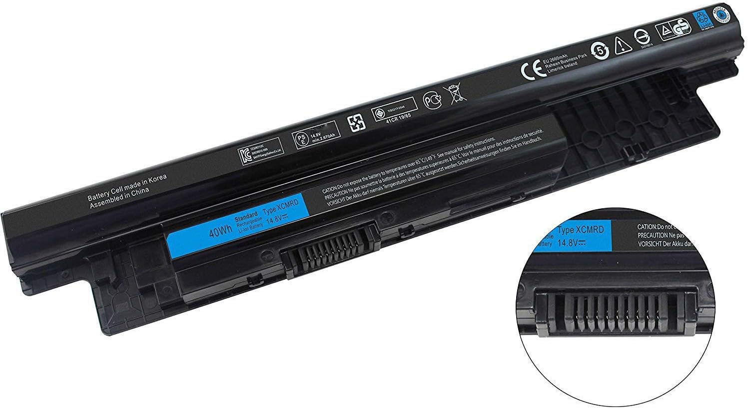 XCMRD MR90Y Laptop Battery Replacement for Dell Inspiron 15 3000 Series 15-3537 15-3542 15-3543 15-3541 15-3521 15-3531 i3531 i3542-6000bk 17 3721 3737 17R-5737 15R 5537 5521 14 3421 5421(14.8V 40Wh)