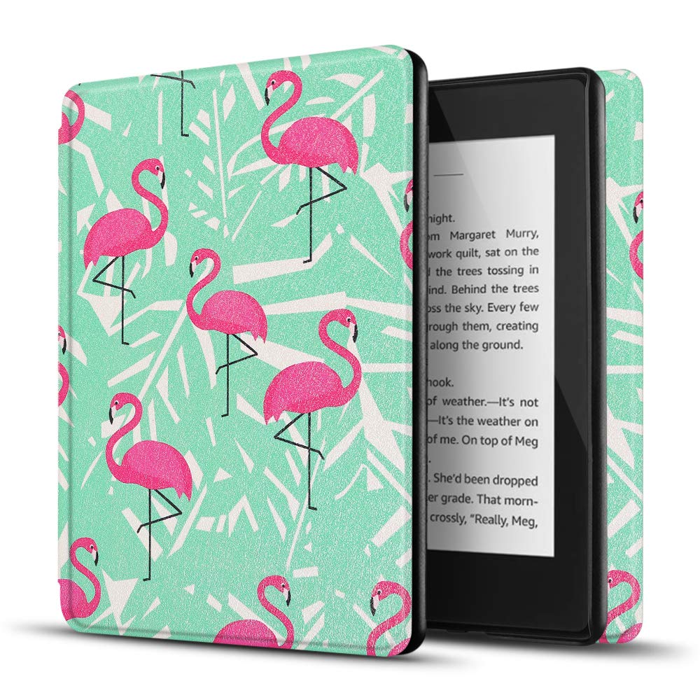 TNP Case for Kindle Paperwhite 10th Gen / 10 Generation 2018 Release - Slim Light Smart Cover Sleeve with Auto Sleep Wake Compatible with Amazon Kindle Paperwhite 2019 2020 Version (Flamingo)