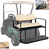 10L0L Golf Cart Rear Flip Seat Kit for EZGO RXV/Freedom RXV Gas and Electric Model 2008-up - Black/Tan
