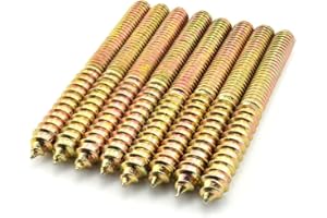 RUILING 8 Pack 5/16-18 x 3 Inch Hanger Bolts Double Headed Bolts Self-Tapping Screw Inch Hanger Bolts for Furniture