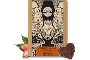 ORIGEN CACAO Origen Ceremonial Cacao – 100% Natural Ceremonial Grade Cacao – Unsweetened & Anti Oxidant Pure SuperFood – Indigenous Criollo from the Arhuaco Tribe – Vegan, Gluten-free – 16 oz, Grated