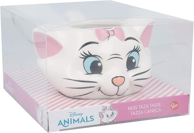TAZA CERAMICA 3D EN CAJA REGALO TRANSPARENTE ARISTOGATOS MARIE: Amazon.es: Hogar