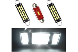 RAVSOFT LED Interior Map Dome Light Bulbs Replacement Compatible with K1500 K2500 C1500 C2500 1988-2000, Chevy Silverado GMC Sierra 1988-1998 Pickup 6000K White, 2 Map + 1 Dome LED Lights