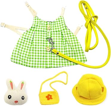 Amazon ウサギ 服 ハーネス Pu リードセット 帽子 ショルダーバッグ モルモット 猫 ハムスター 可愛い うさぎ 服 小型 ハーネス リードセット お出かけ 着ぐるみ 簡単着脱 迷子防止 牽引ロープ 記念撮影 小動物 薄手 仮装 ペット用品 L 0 5kgの若いウサギに最適