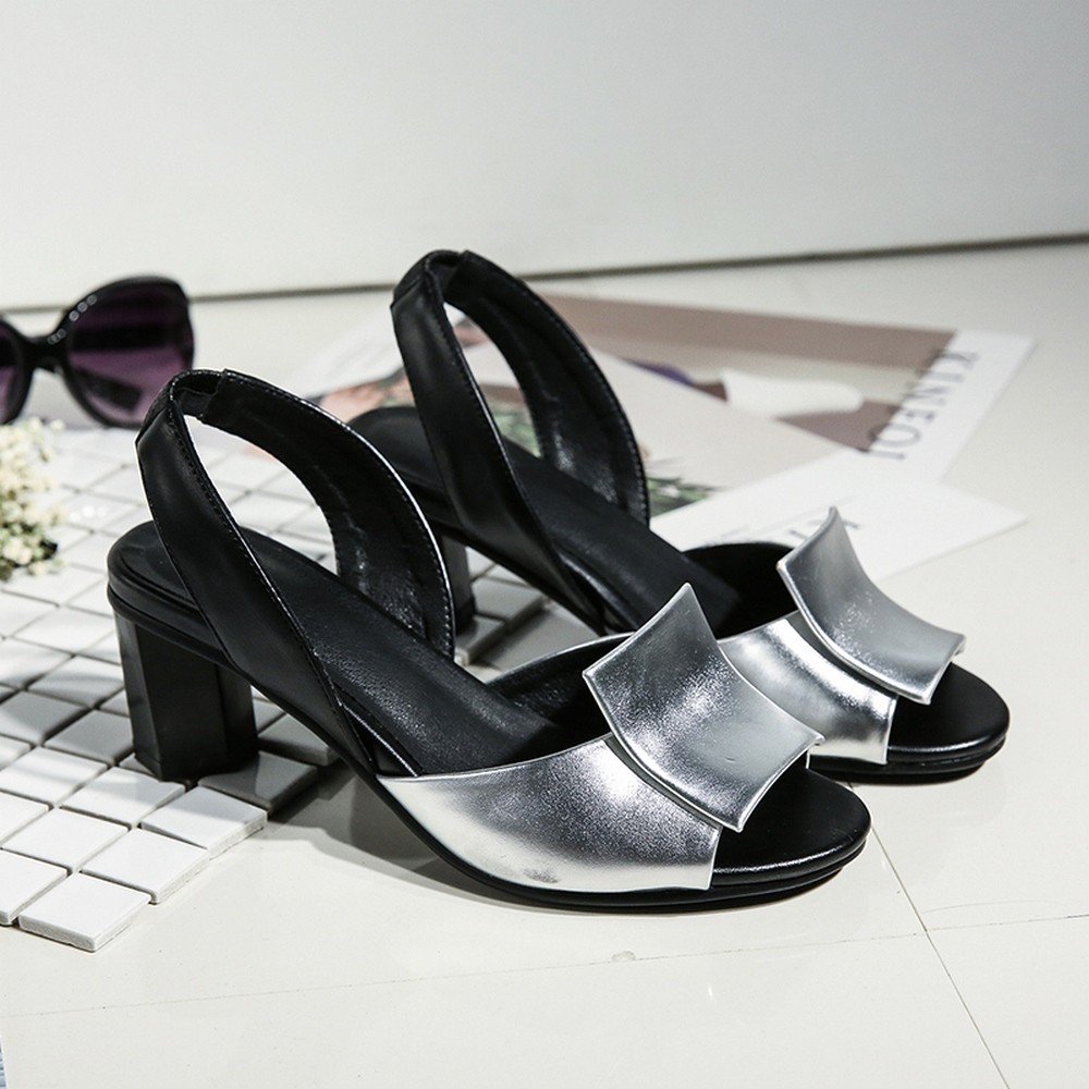 BAJIAN-LI Alta heelsWomen sandali estivi di Peep toe scarpe basse Ladies Flip Flop sandali scarpe Sandali sportivi Scarpe da donna