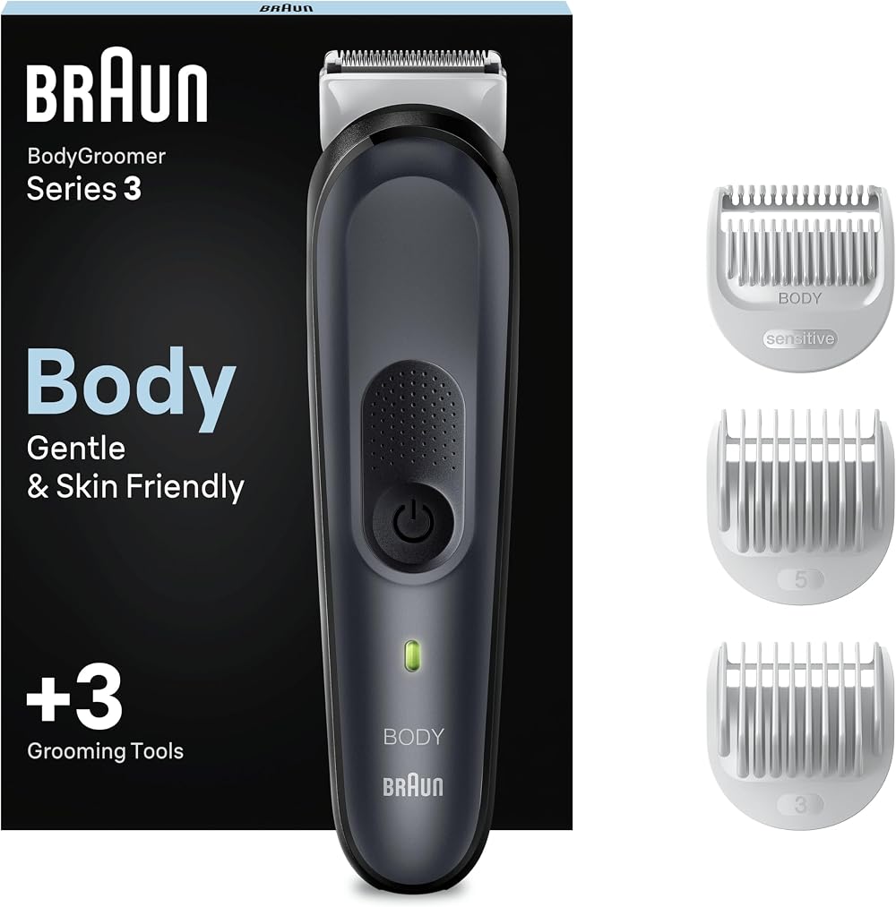 Braun Body Groomer 3 BG3350 Manscaping Tool SkinShield Wet Dry 100% Waterproof