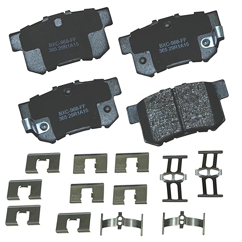 Bendix Premium SBC365 Ceramic Rear Brake Pads for Select Models Acura CL,CSX,EL,ILX,Integra,Legend,RSX,TL,TSX,Vigor,Honda Accord,Civic,CR-Z,Prelude,S,MG ZR,Suzuki Kizashi,SX4,SX4 Crossover