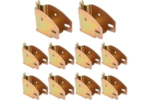 Novelbee 10 Pack E Track Wood Beam Socket Fittings, E Track Accessories Cargo Storage Lumber Bracket for Cargo Control, Shelv