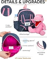 Naturally KIDS Pink Dinosaur Backpack Toddler Kids Gift view 4