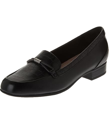 Amazon.com | Clarks Women's Pure Belle Dress Loafer, Black Leather