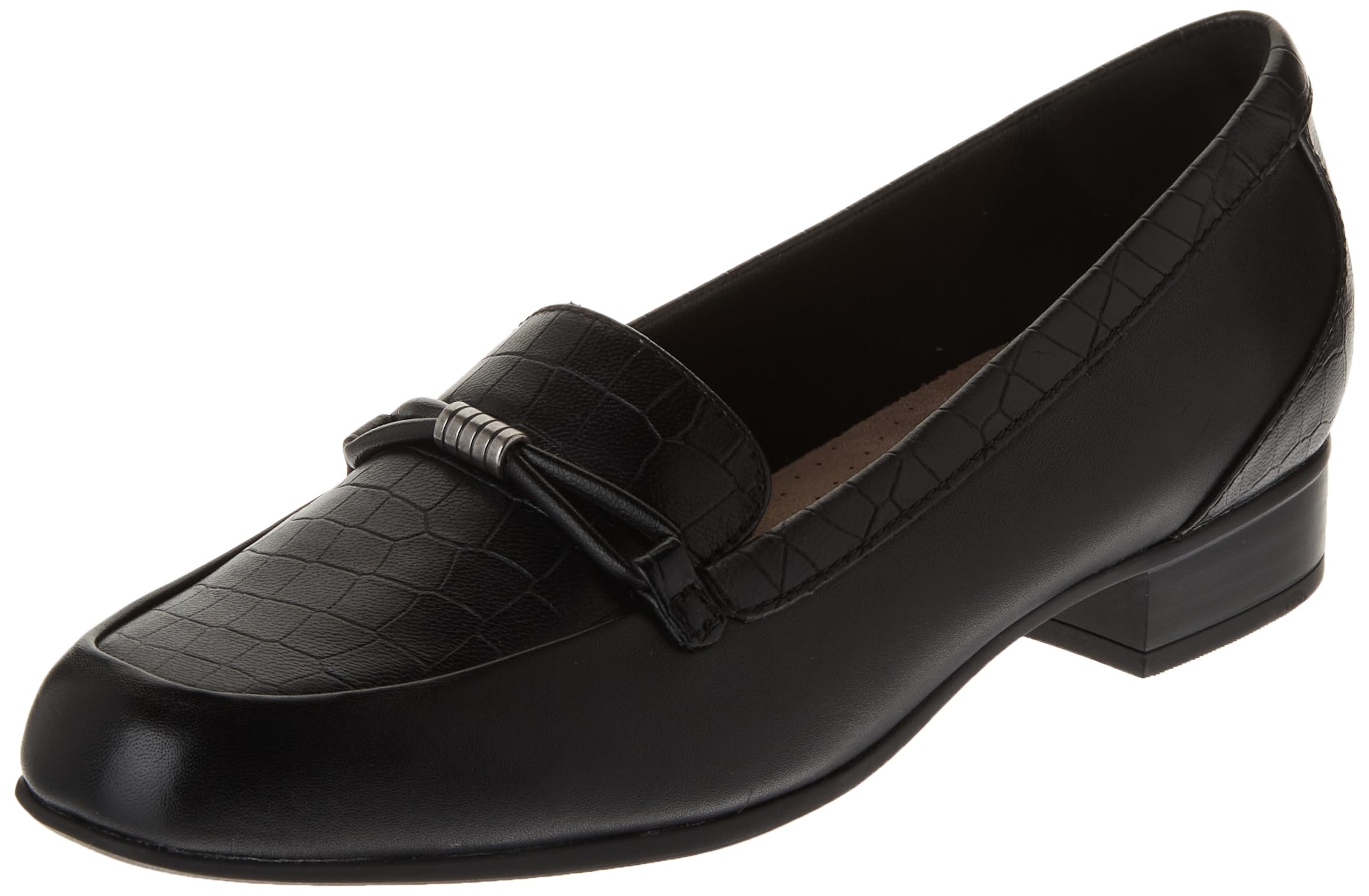 Photo 1 of Clarks Women's Juliet Shine Loafer, Black Croc, 7.5 Wide