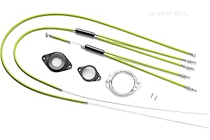 BAVEL BMX Bike Gyro Brake Cables Front + Rear (Upper + Lower) Spinner Rotor Set Kit