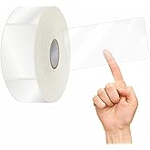 500 PCS Label Protector, Transparent Waterproof Clear Wafer Seal Stickers for Protecting Package Envelope Mail Barcodes, Numbers and Stickers Mega Bundle with Perforation Line in Roll (4 x 2 inch)