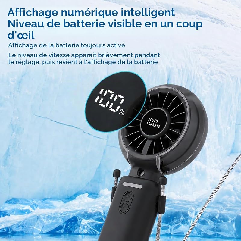 Ventilateur Brumisateur Portable, B1297, Noir
