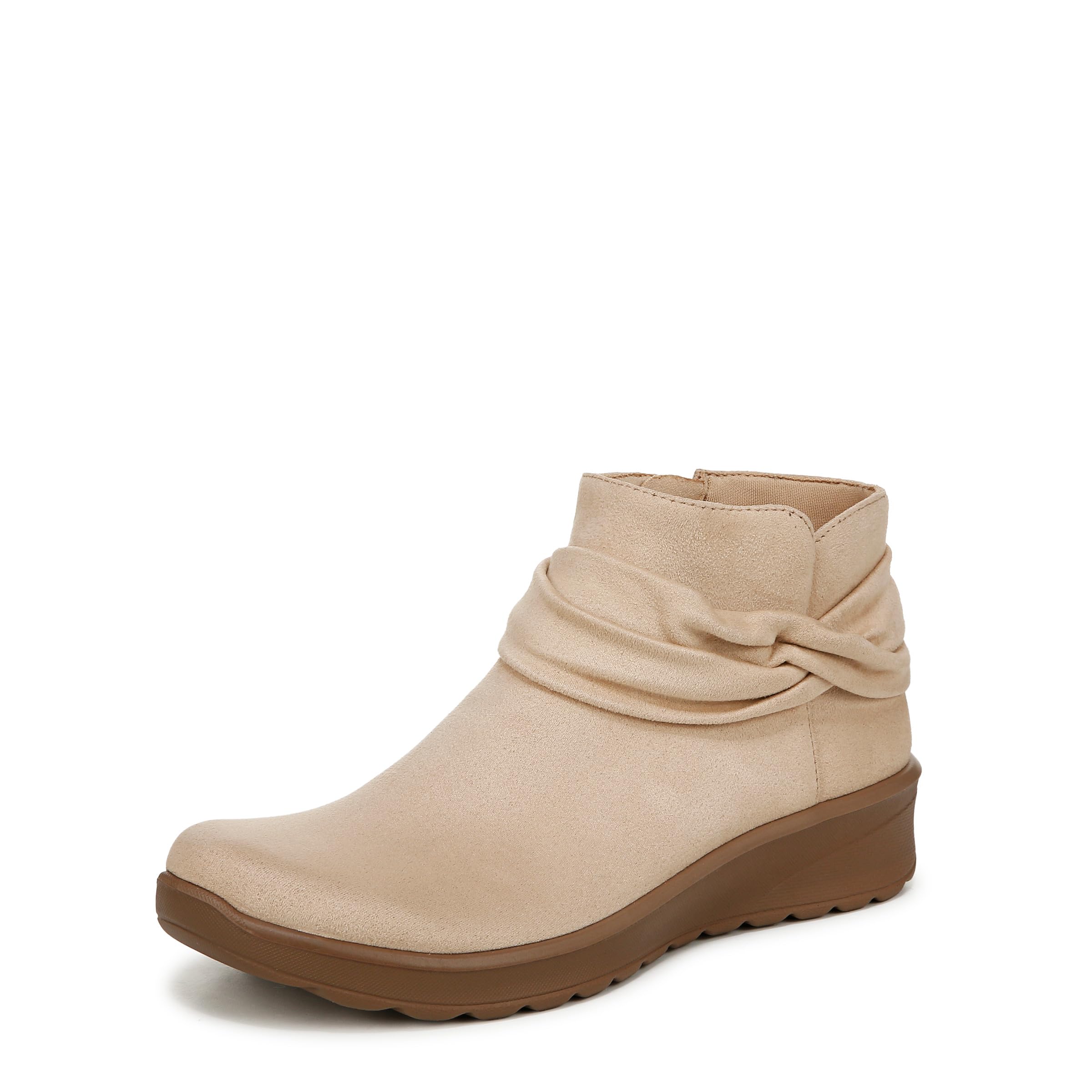 LifeStride Women’s Gemma Ankle Bootie Ankle Boot Light Tan Microfiber 7.5 W