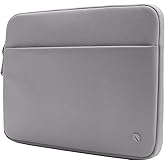 Incase A.R.C. Laptop Sleeve 14 Inch – MacBook Case with Faux Fur Lining, External Pocket – Fits MacBook Pro Air Lenovo Dell HP – Laptop Cover, Computer Case - Travel, Work, College - Grey