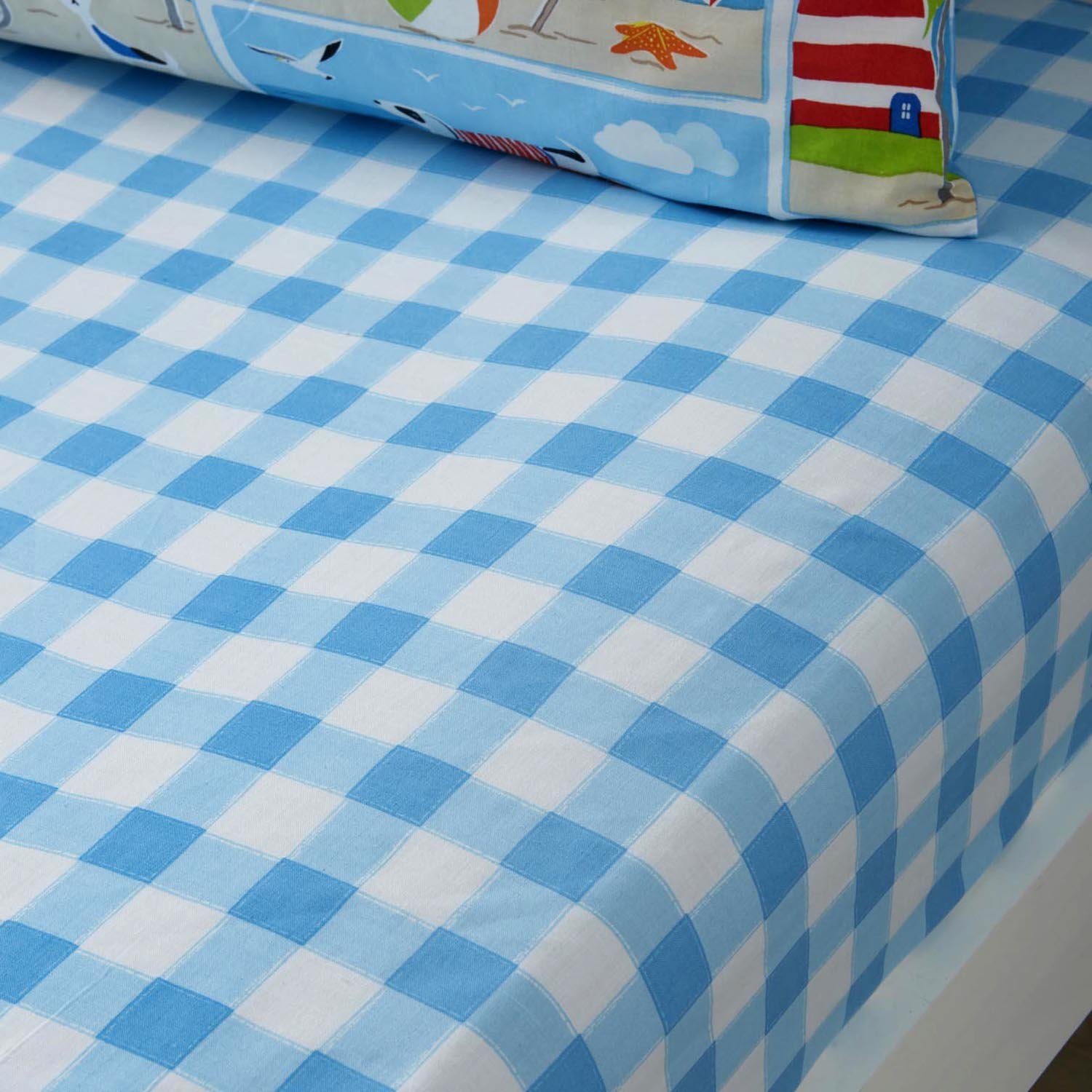 Bedlam 'Patch Seaside' Childrens Fitted Sheet, Junior