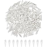 UNICRAFTALE 150Pcs Antique Silver Spike Charms Metal Alloy Tibetan Style Cone Charms Drop Dangle Earring Charm for Earring Bracelets DIY Jewelry Making 16mm Long