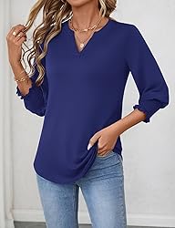 LOMON Women's 2025 Fashion Tops 3/4 Length Sleeve
