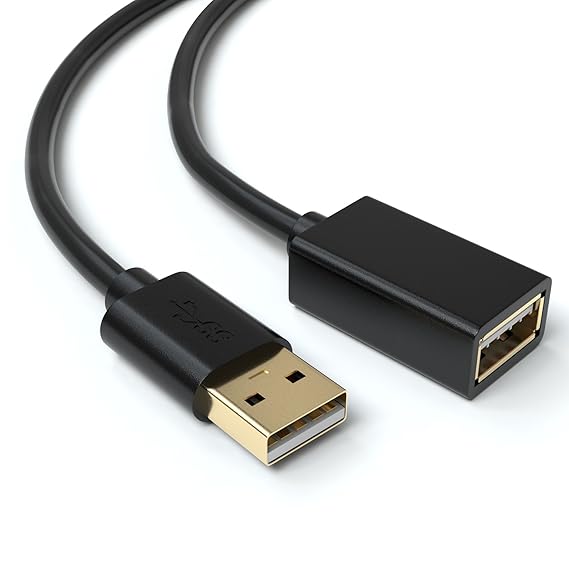 JAMEGA - 1m USB 2.0 Verlängerung USB Verlängerungskabel | USB-A Buchse auf A Stecker
