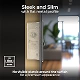 BG Electrical Single Wall Light Switch 2 Way Screwless Front Plate Black Nickel view 3