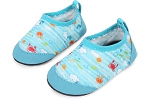JIASUQI Baby Boys and Girls Barefoot Swim Water Skin Shoes Aqua Socks for Beach Swim Pool