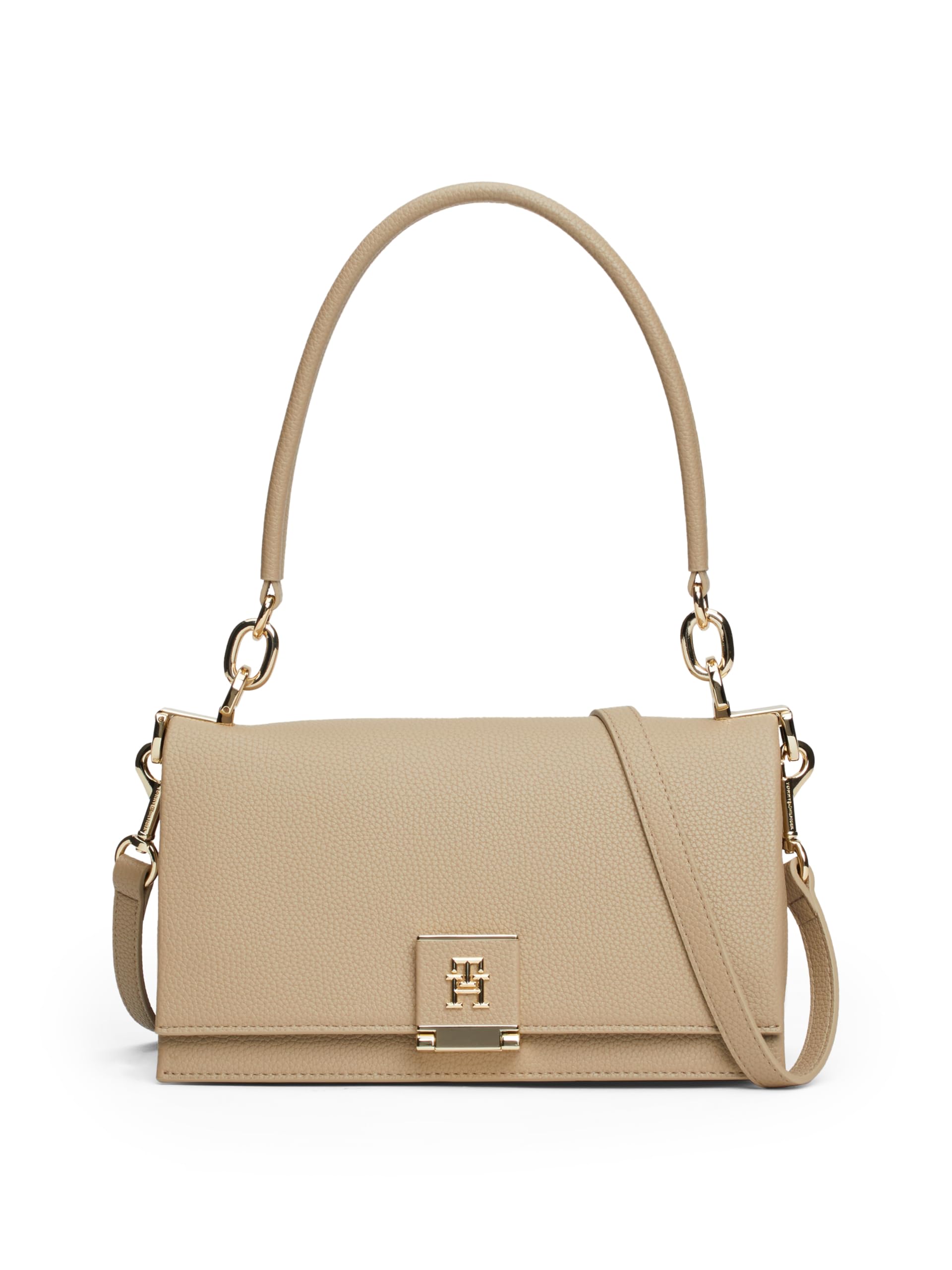 Tommy Hilfiger Women’s Leather Shoulder Bag with Removable Crossbody Strap