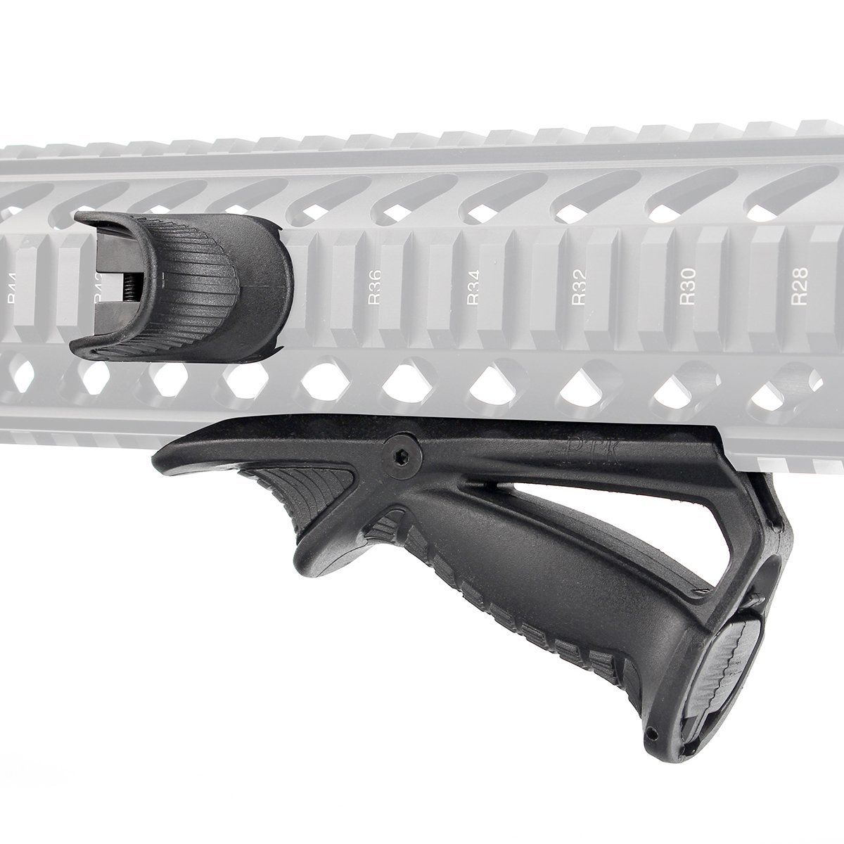 WINFREE Tactical Front Angled Foregrip with Thumb Rest Handguard Hand Stop 20mm Picatinny RAS Rail