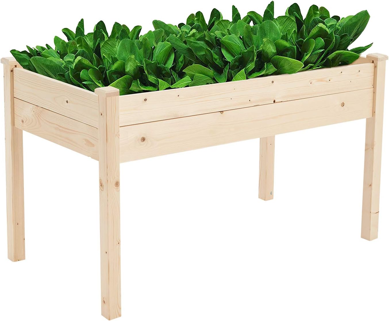 Yiguo Raised Garden Bed Elevated Wooden Garden Box for