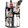 sanipoe 360 Spinning Makeup Organizer, Lazy Susan Rack Cosmetic Carousel Storage Shelf, Great for Countertop and Bathroom, Cl